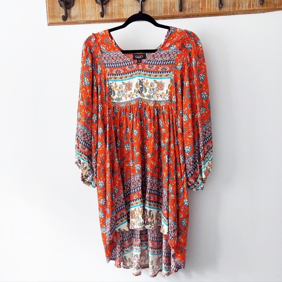 GiGiO Balloon Sleeve Hi-Low Tunic Top with Pockets - Picture 4 of 15